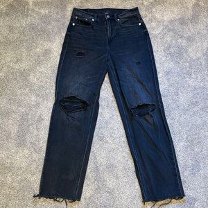 American Eagle High Rise Baggy Straight Jeans size 2